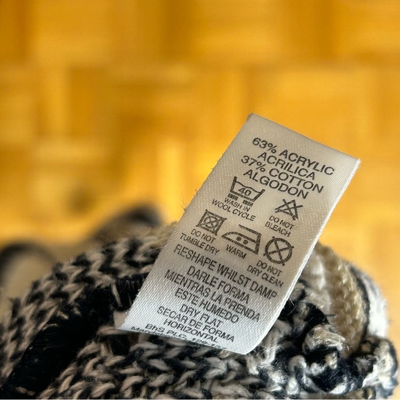 BHS Beige/Black Large Sweater - Picture 6 of 7